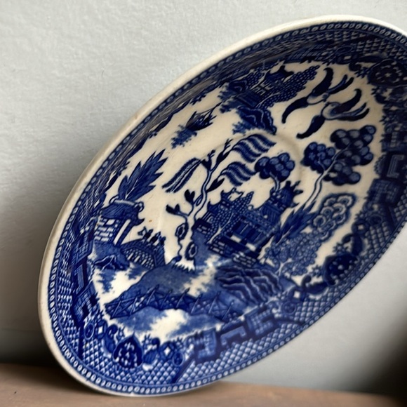 Vintage Japan Blue Willow Plate - Collector Collection Classic Antique - Picture 3 of 11